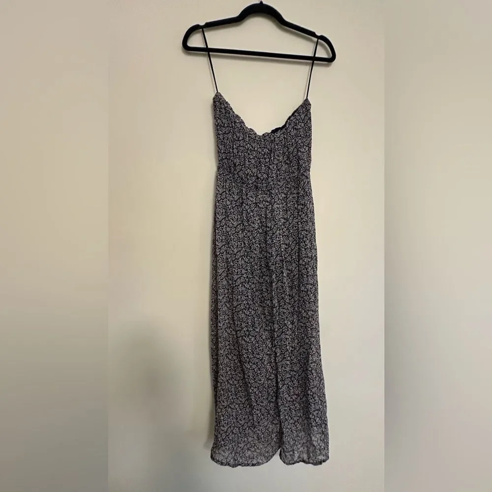 Vintage Floral Maxi Dress – Size M